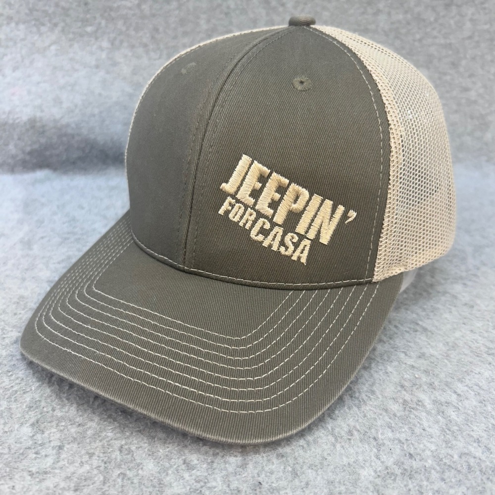 Jeepin For CASA Mens Outdoor Cap Trucker Hat Snapback Mesh OSFA